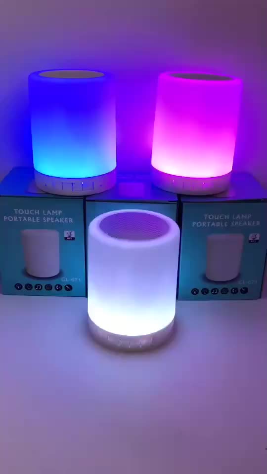 Cl671 Wireless Speaker Touch Light Portable Smart Colorful Night Light