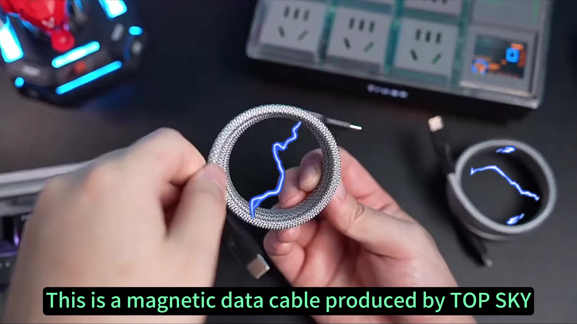 Universal Cable Management With Coil Fast Charging 3a Charger