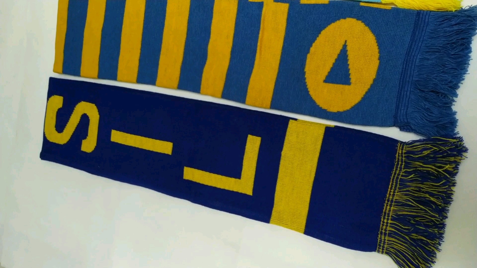 Custom Acrylic Jacquard Knitted Fans Scarf Wholesale Sports Football