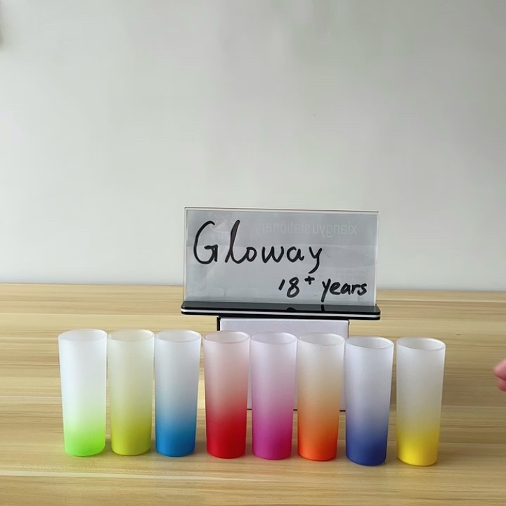 Sublimation Blanks Customize 3oz Gradient Color Bottom Frosted