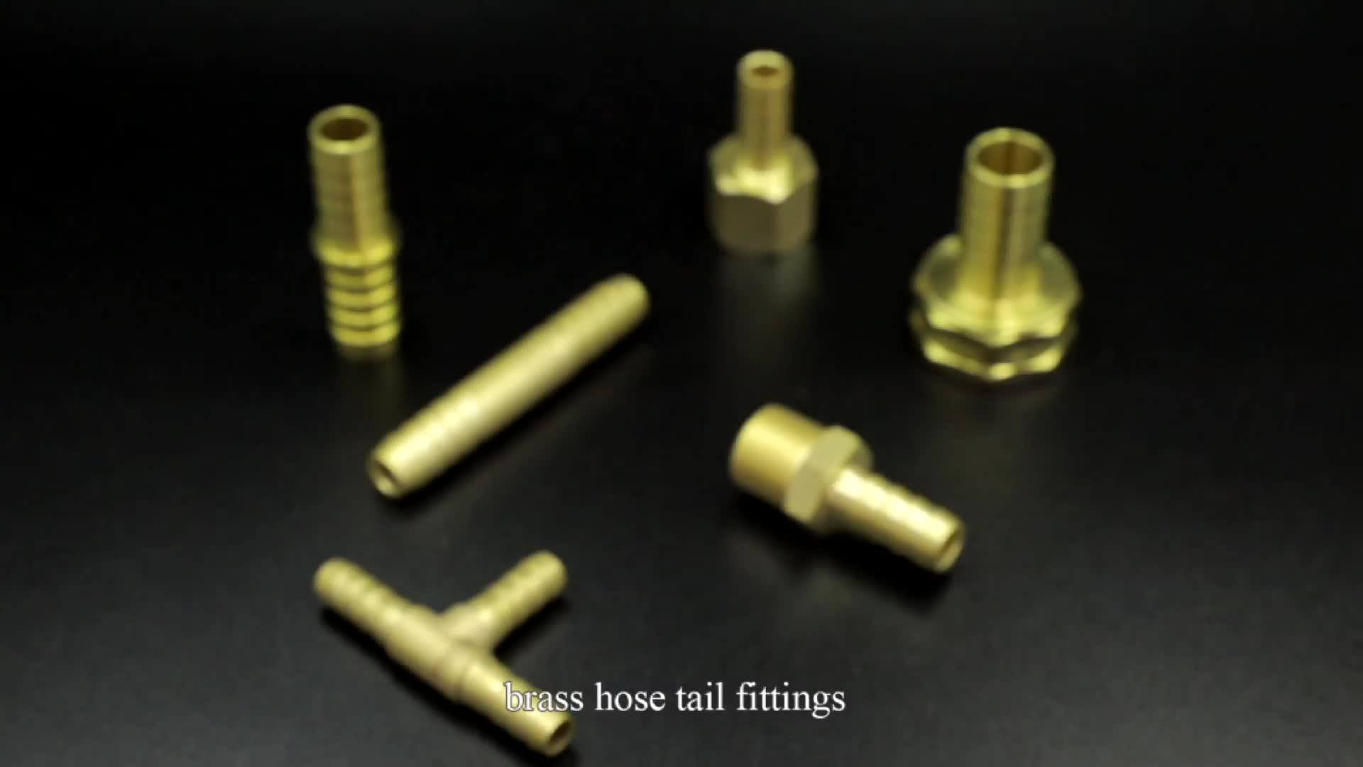 Brass Pneumatic Hydraulic Quick Barbed Pipe Hose Fitting For Hose Pipe