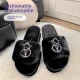 Cross-border Foreign Trade SV New Fashion All-match Leisure Embroidered Internet Celebratory Flat Bottom Four Seasons Home Maomao Slippers