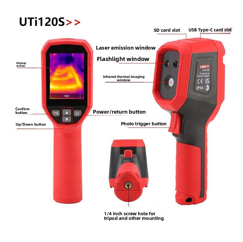 Тепловизор unilide uti120s/uti85a/uti165a红外热成像仪高精度温度测量手持式工业