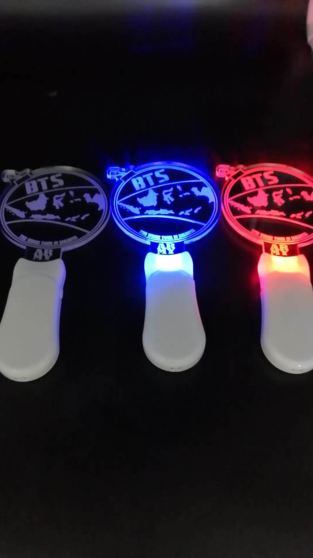2019 Party Supplies Acrylic Led Banner Custom Logo Glow Led Light Stick