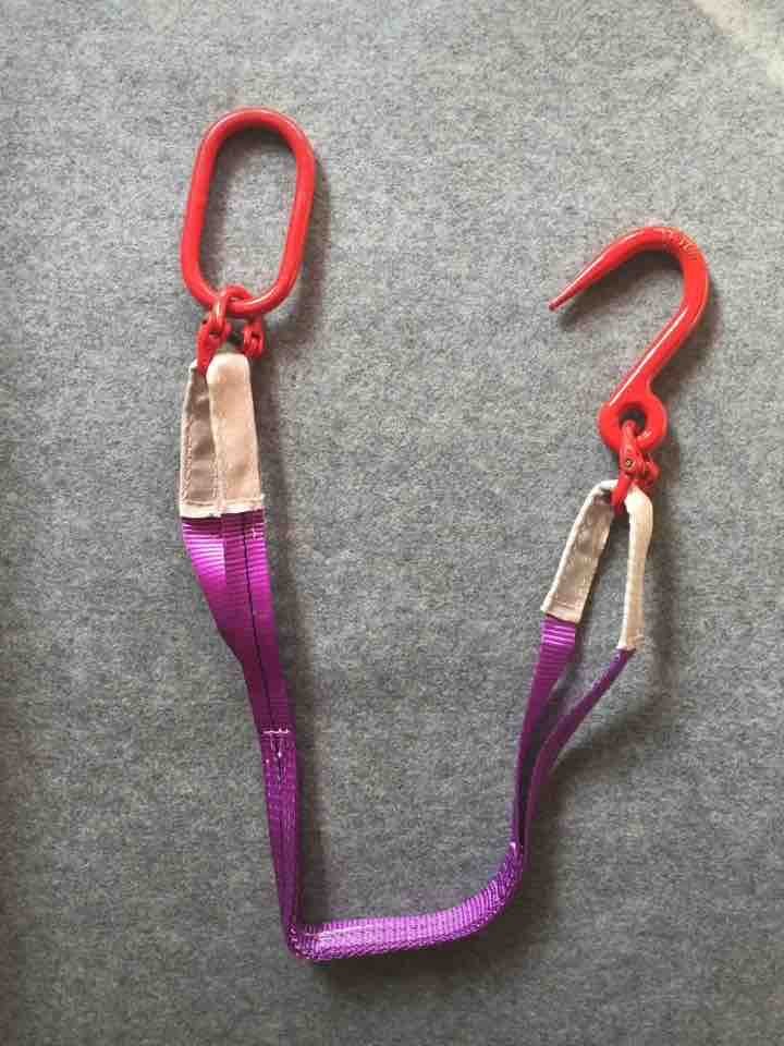 Combination sling hook cargo hook Lifting lifting belt 2 tons sling spreader industry 1 high strength steel pipe hook custom