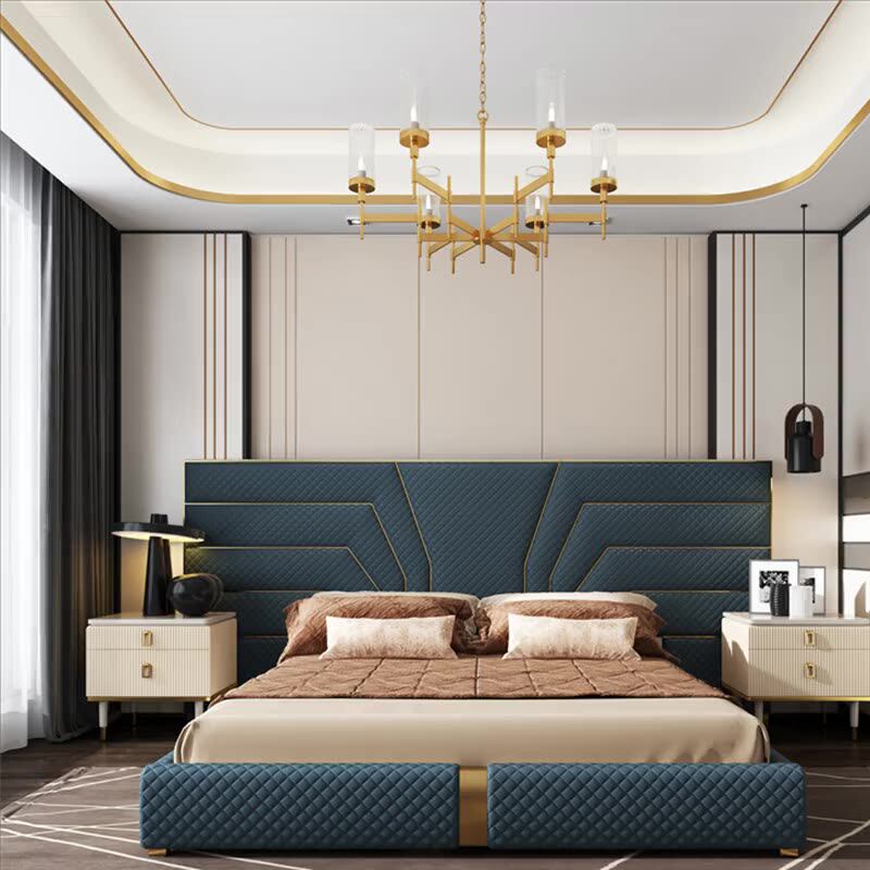 King Size Modern Italian Latest Double Bed Designer Furniture Set