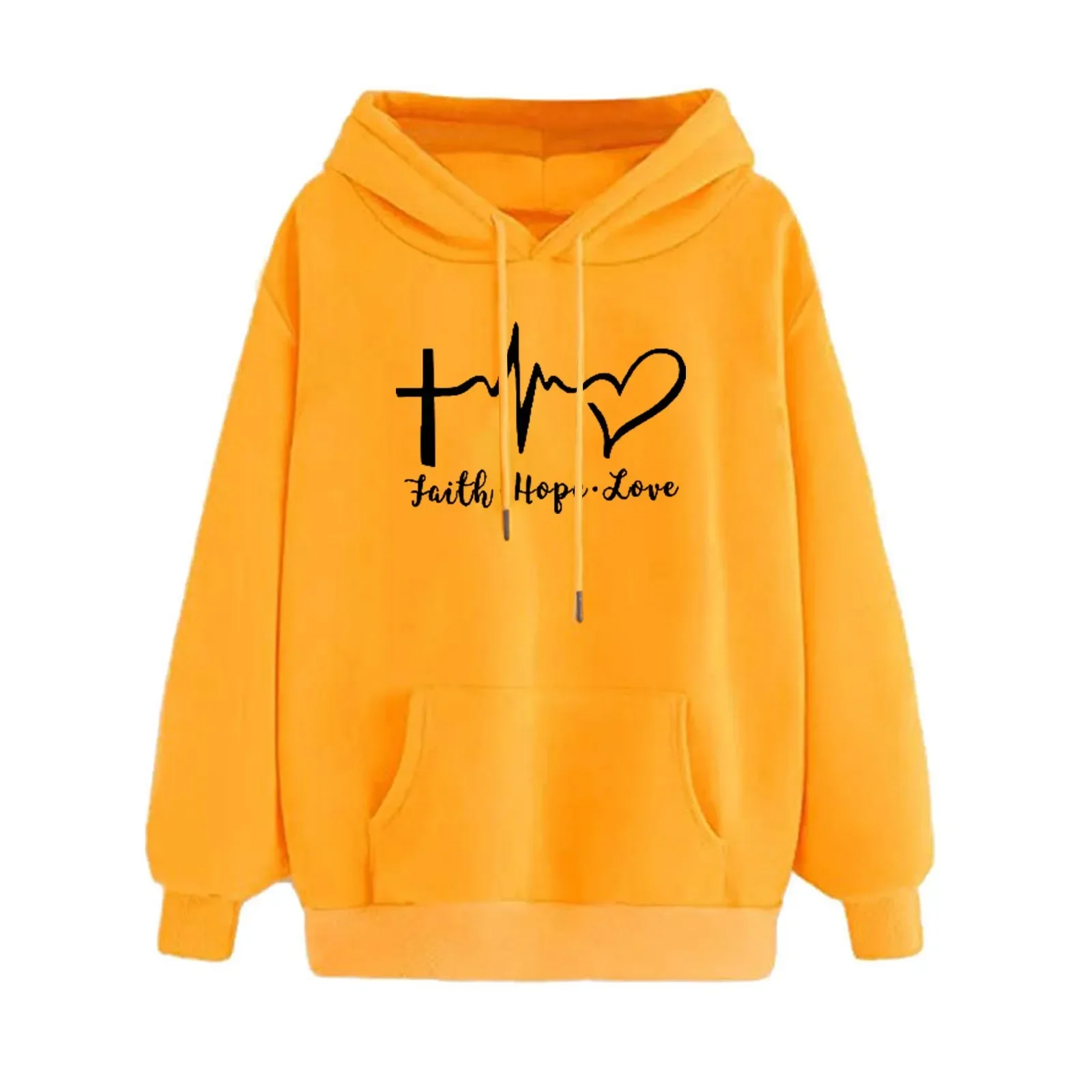 Amazon Foreign Trade Cross-Border Women's Outerwear European and American Autumn/Winter Hooded Sweatshirts for Women with Fleece and Thickening Loose Plus Size Women's Clothing