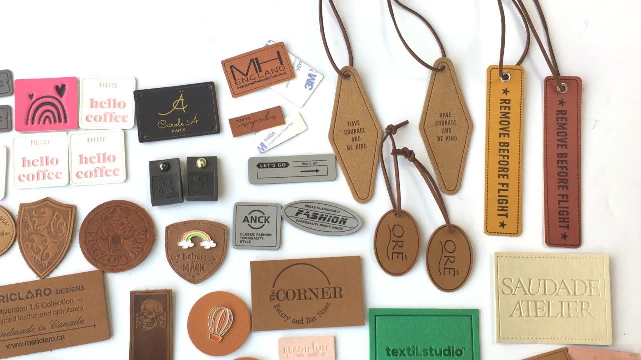 Custom Cheaper Embossed Pu Fake Leather Label Patch For Hat Clothing