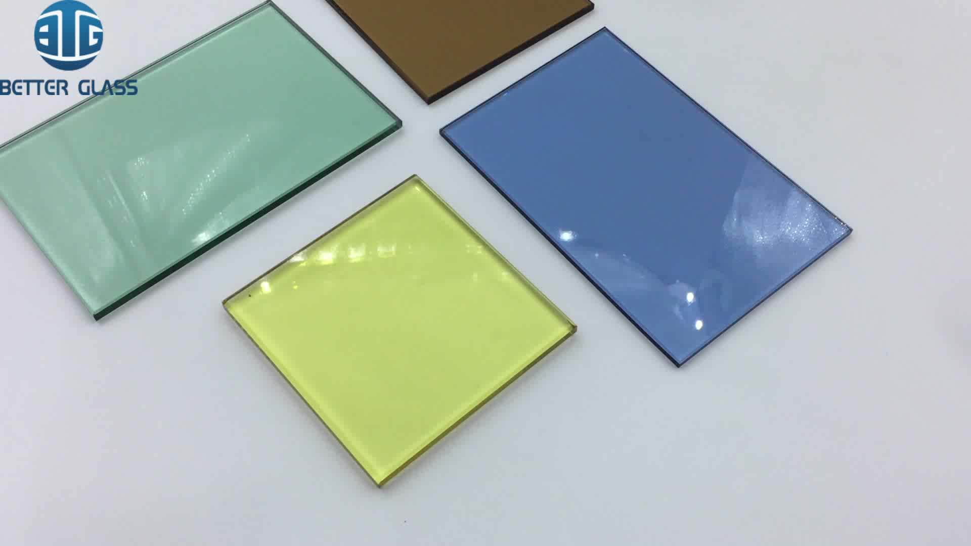 10mm 12mm Colored Tempered Tinted Printing Partition Door Glass Price