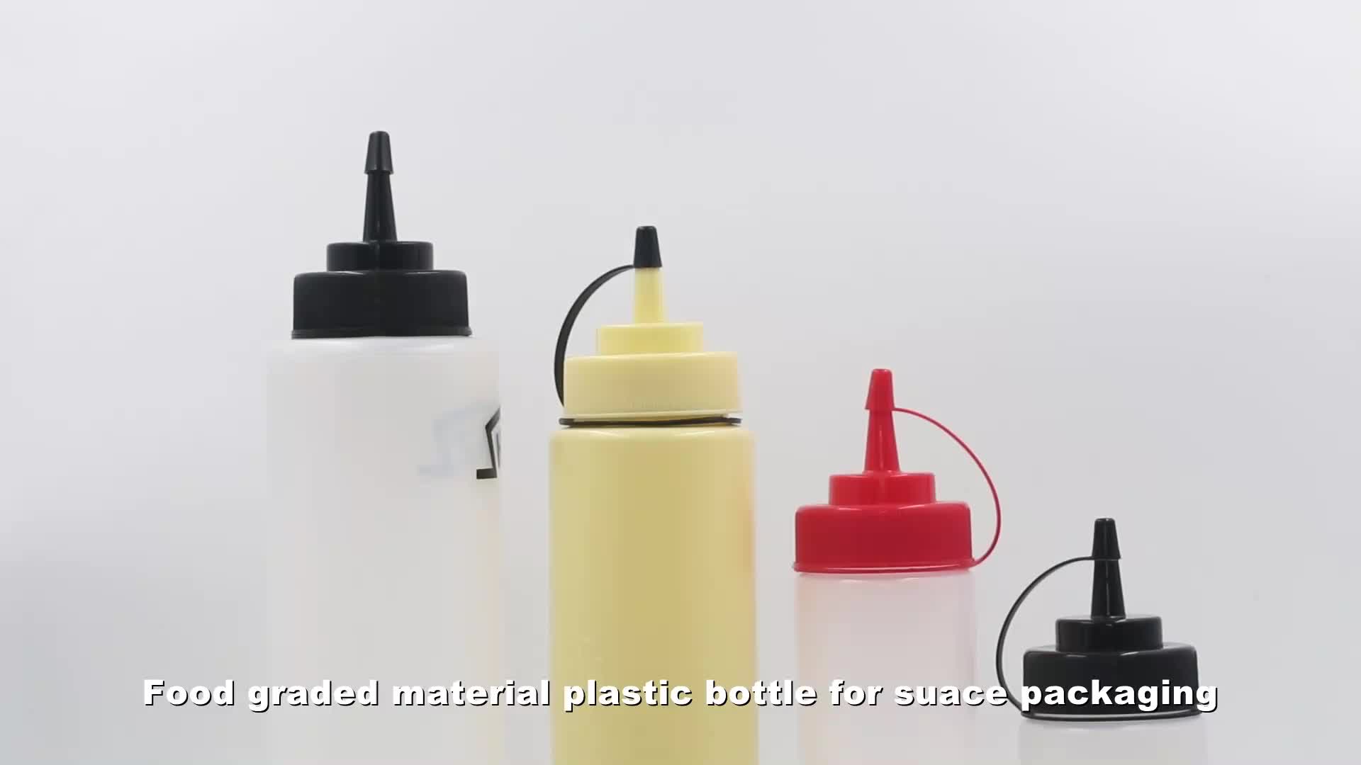 250ml 8 Oz Wide Mouth Sauce Dispenser Plastic Ketchup Bottle For Salad