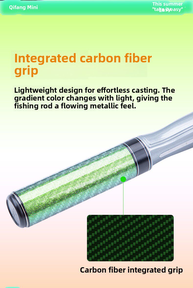 Дорожные суб -полюсный 钓鱼风扇超短迷你伸缩马嘴微lua杆全套快速鲨鱼迷你超软ul便携式杆集