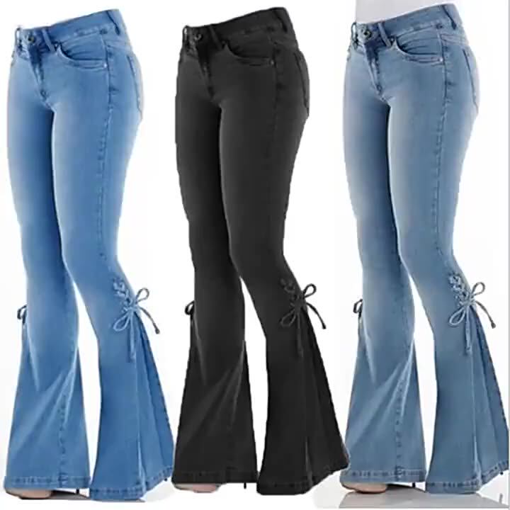 Flared Denim Pants,Flared Jeans Pants 