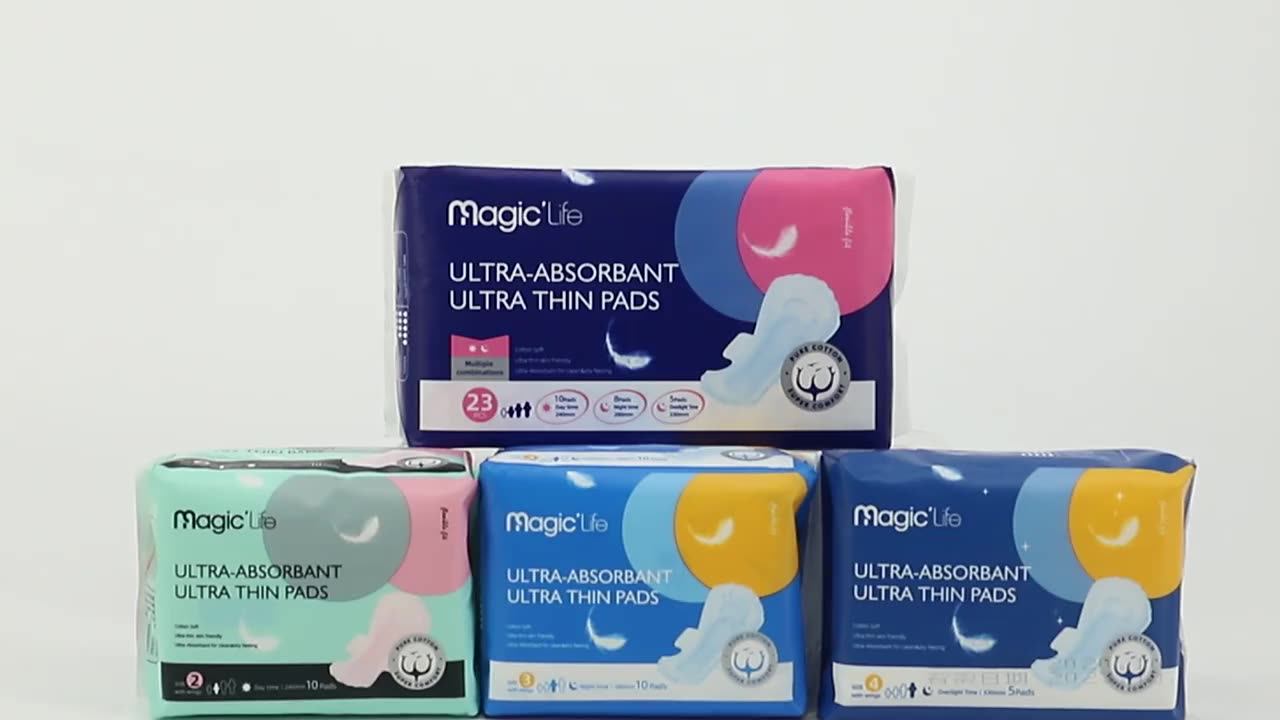 Carefree Feminine Hygiene Product Sanitary Pad Bag Organic Biodegradable Sanitary Pads Sanitary