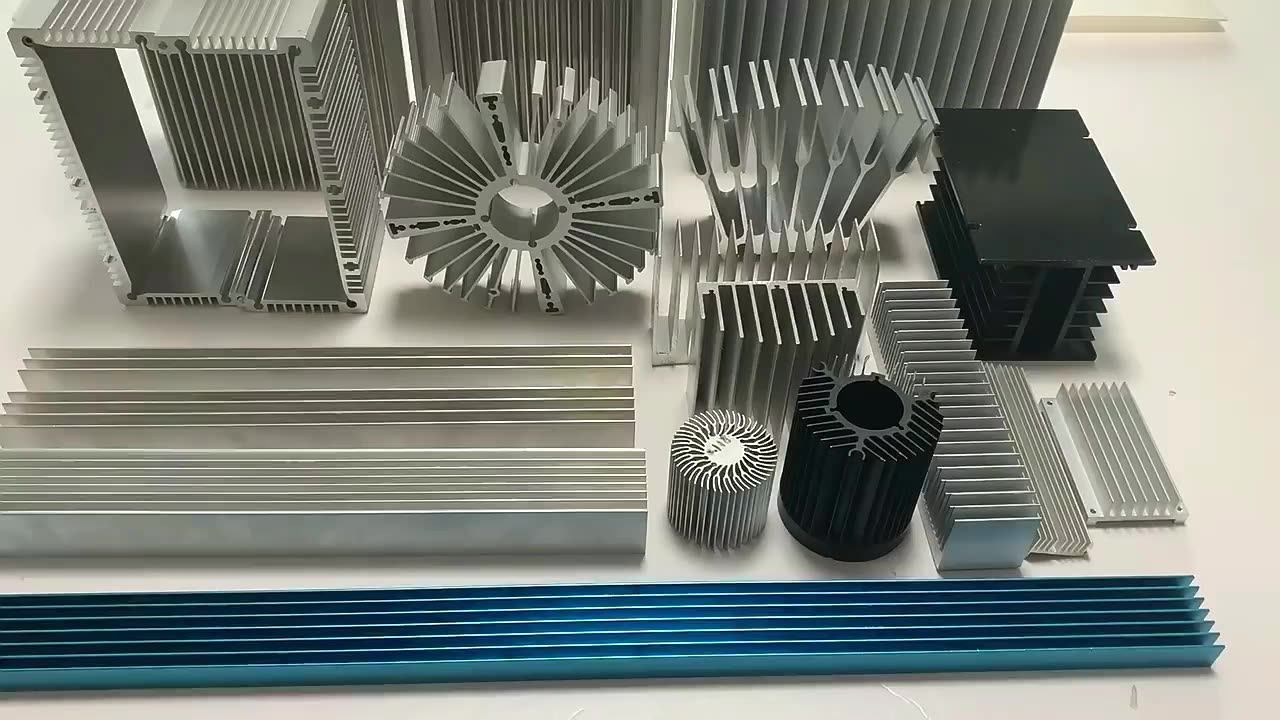 Custom 6063 Anodized Heatsink Aluminum Extrusion Heat Sink Anodizing Blue Heat Sinks Profile