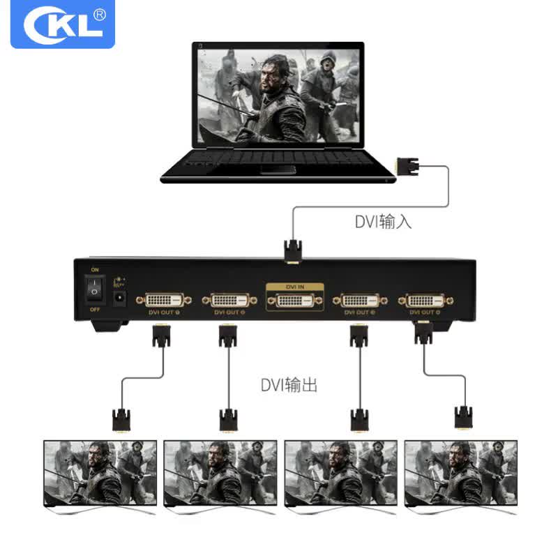 1进4出DVI分屏器、实正不是智商税。