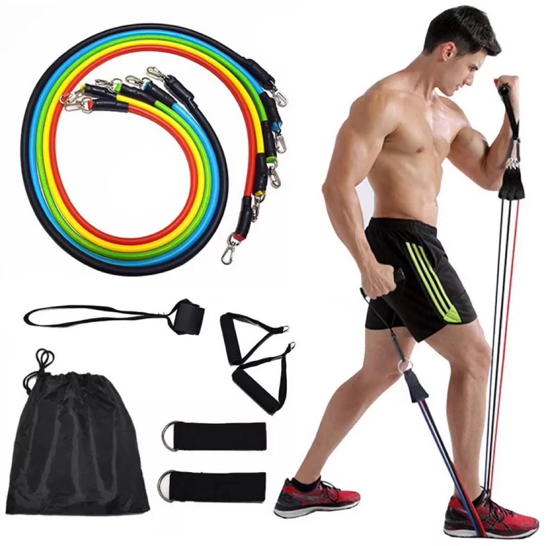 Portable Home Workouts Accessories Resistance Bands Set Exercise Bands