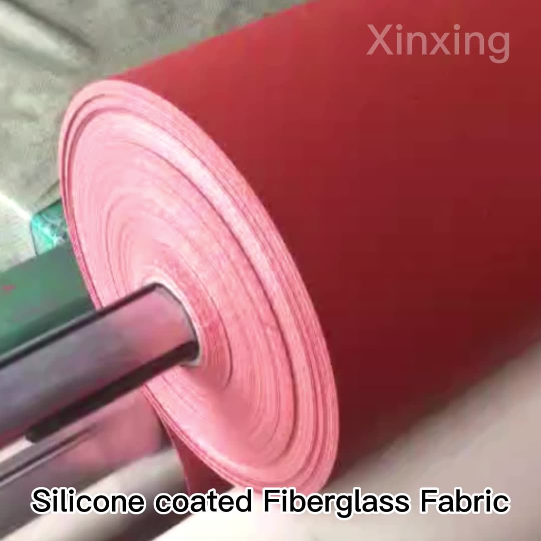 Fire Blanket Black Red Silicone Coated Fiberglass Fabric For Fabric