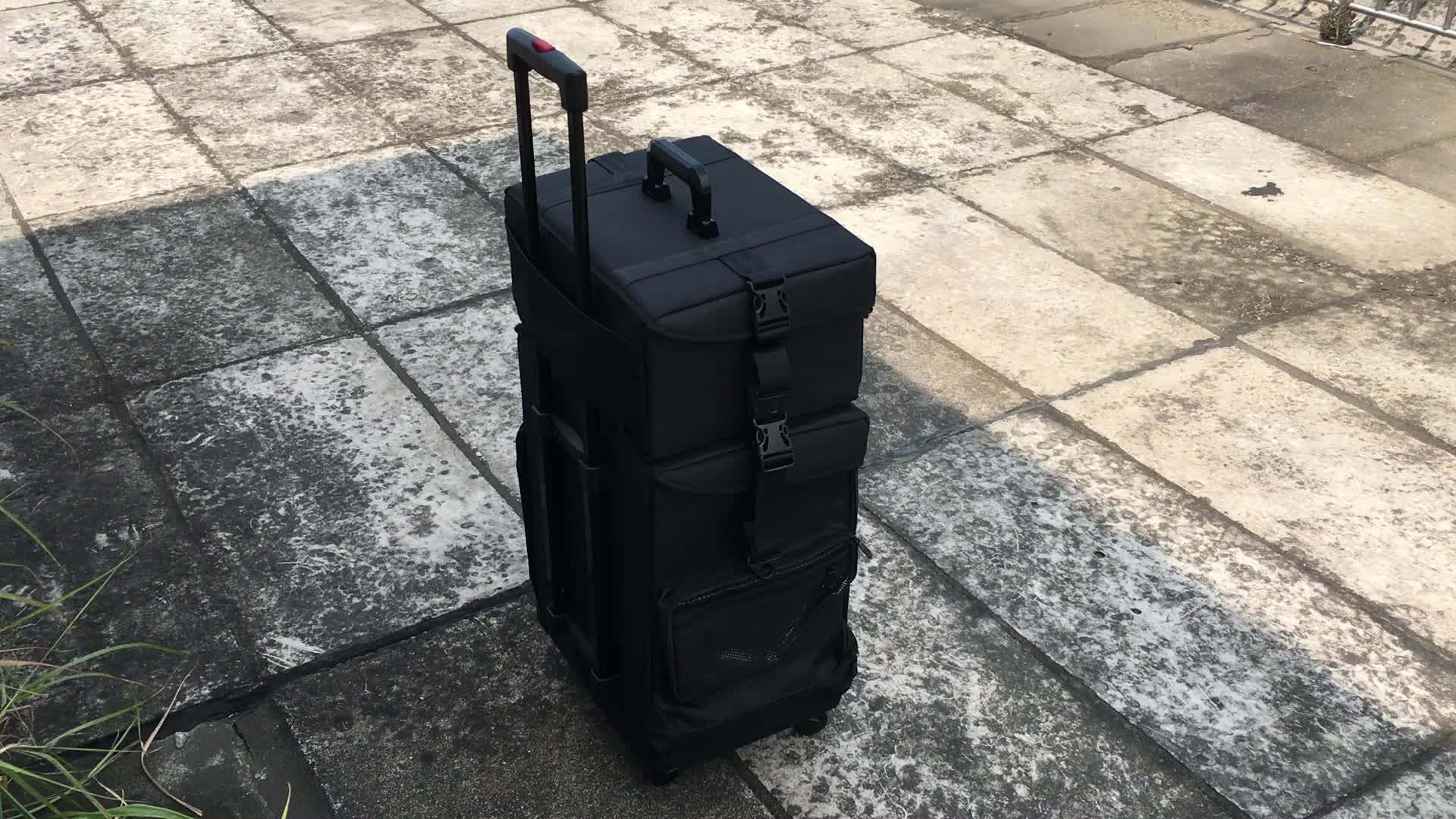 Rolling Makeup Case Trolley 2 In 1 Travel Cosmetic Train Cases On