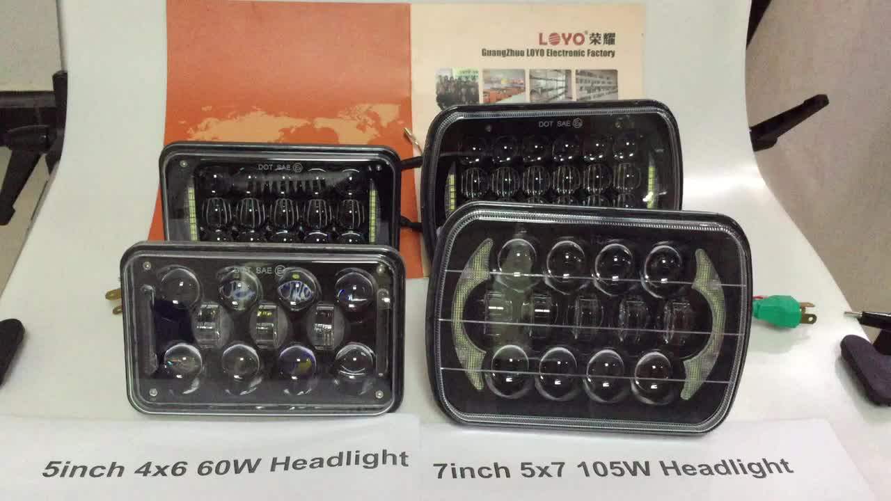 High Low Beam 4x6'' Square Led Headlight Housing,24v Sealed Beam