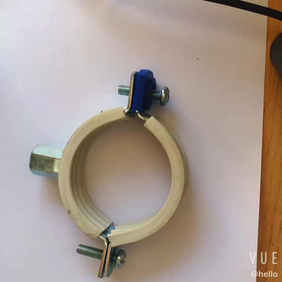 quick galvanized heavy duty pipe clamp with rubber easy lock, View
