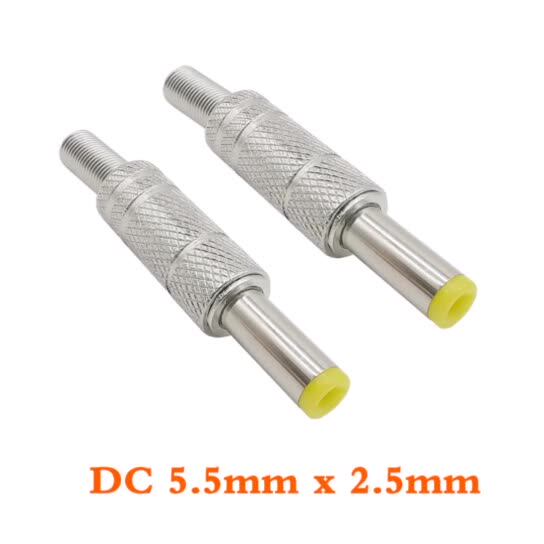 JSER DC Stroomkabel – 5,5 X 2,1/2,5 Mm Naar Zelfde, 90° Haakse Stekker, 60 Cm, Geschikt Voor Voeding En Adapters