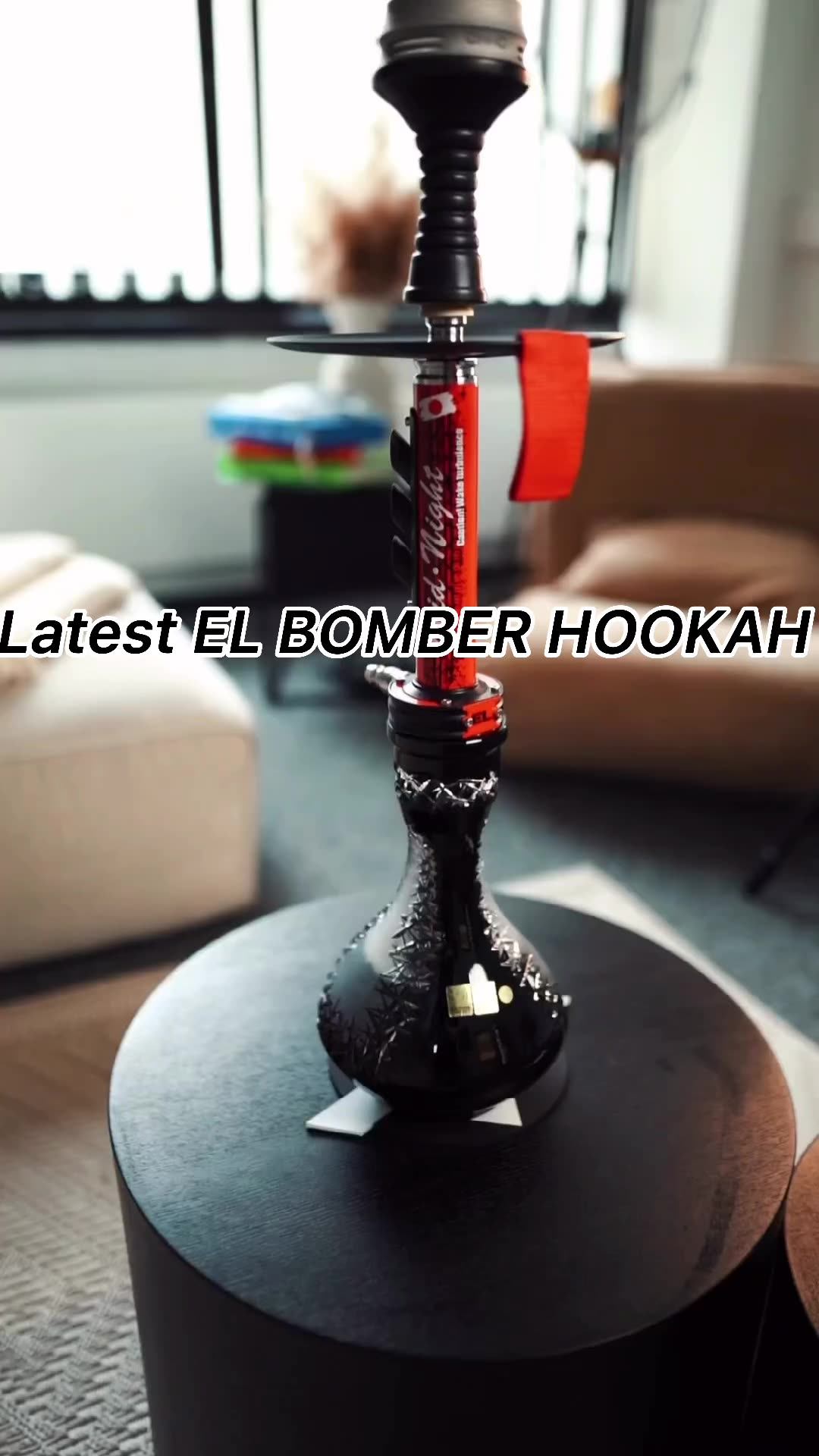 2023 New Arrive Qalyan El Bomber Midnight Hookah Russian Stainless