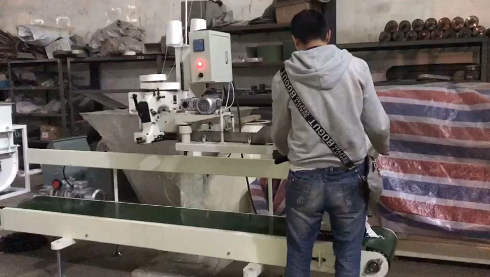Automatic Grain Packing Folding Bags Close And Sewing Machine With