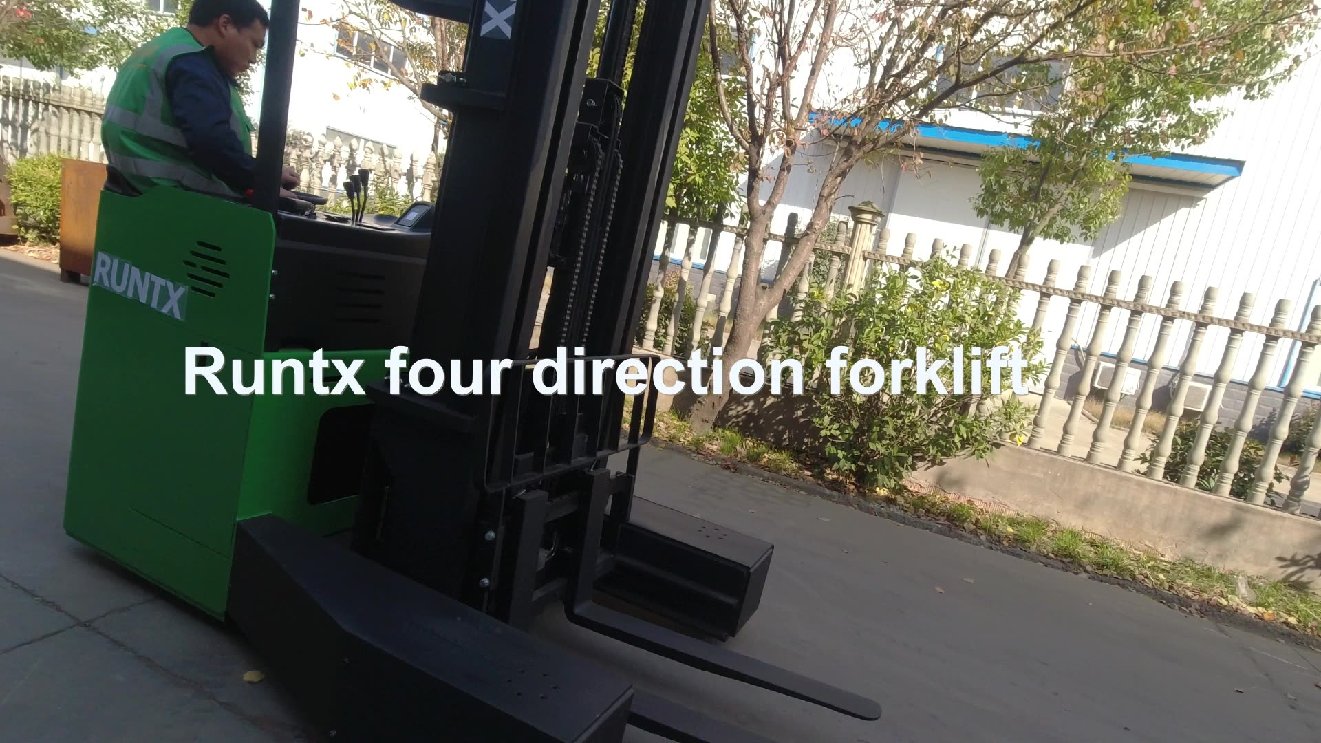 Runtx Reach Forklift Narrow Aisle Forklift 4 Way Reach Stacker Four Direction 1.5t 2t 2.5t