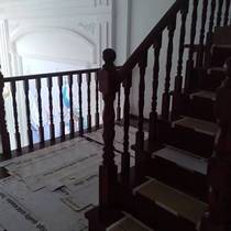 The entire ladder plus solid wood cabinets solid wood internet celebrity stair treads glass stair guardrails custom solid wood handrails stair customization