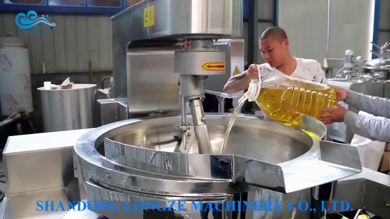 China Manufacturer Automatic Gas Industrial Cooker With Mixer For Food