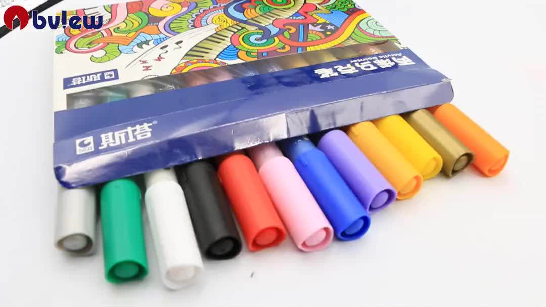 New Design 12 Colors Acrylic Paint Markers Pen For Painting Buy Paint