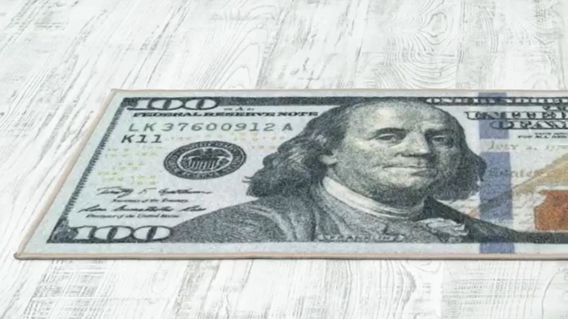Glixoft Tapis De Billet De 100 Dollars Tapis d'argent Doux d'un Rouleau Tapis De Dollar Antidérapant Grand Tapis d'argent De Chevet pour Chambre Salon Glixoft Tapis De Billet De 100 Dollars Tapis d'argent Doux d'un Rouleau Tapis De Dollar Antidérapant Grand Tapis d'argent De Chevet pour Chambre Salon
