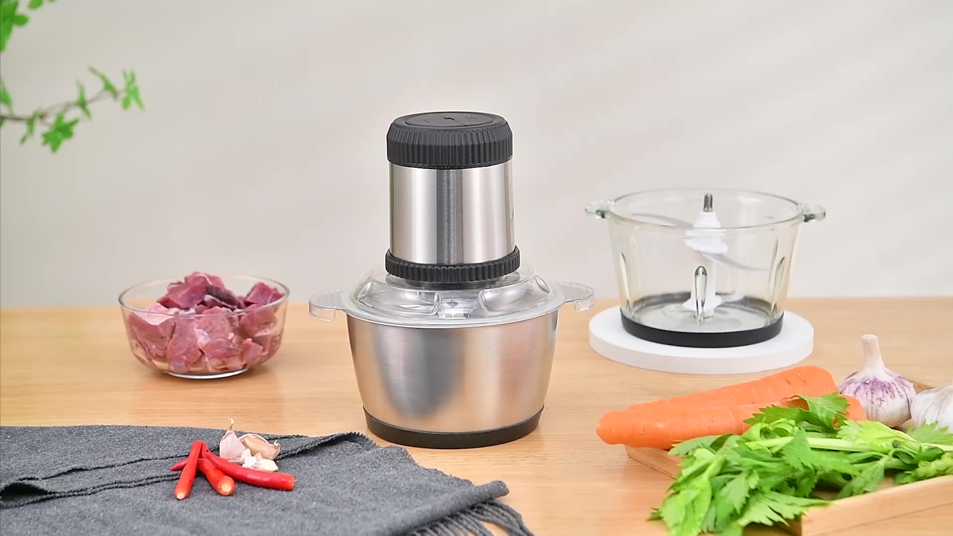 2023 Cheap Multifuncional Silvercrest Small Meat Chopper 2speeds