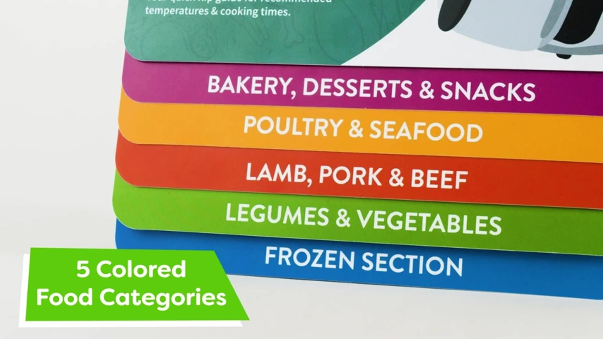 Hot Selling Air Fryer Cheat Sheet Cooking Guide Booklet Air