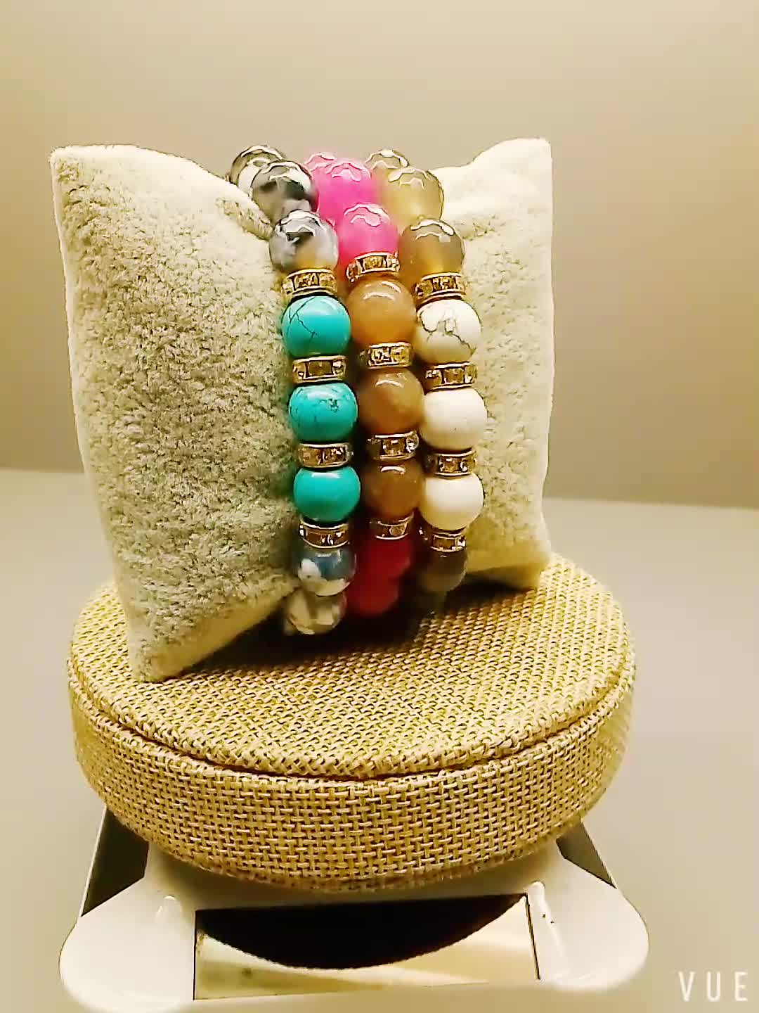 10mm Faceted Beads Bracelet Natural Stone Bracelet Crystal Gemstone