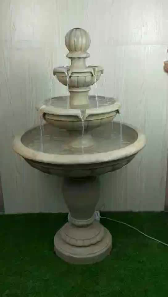 Outdoor Floor Waterfall Fountain 3tiered Floor Cascading Water
