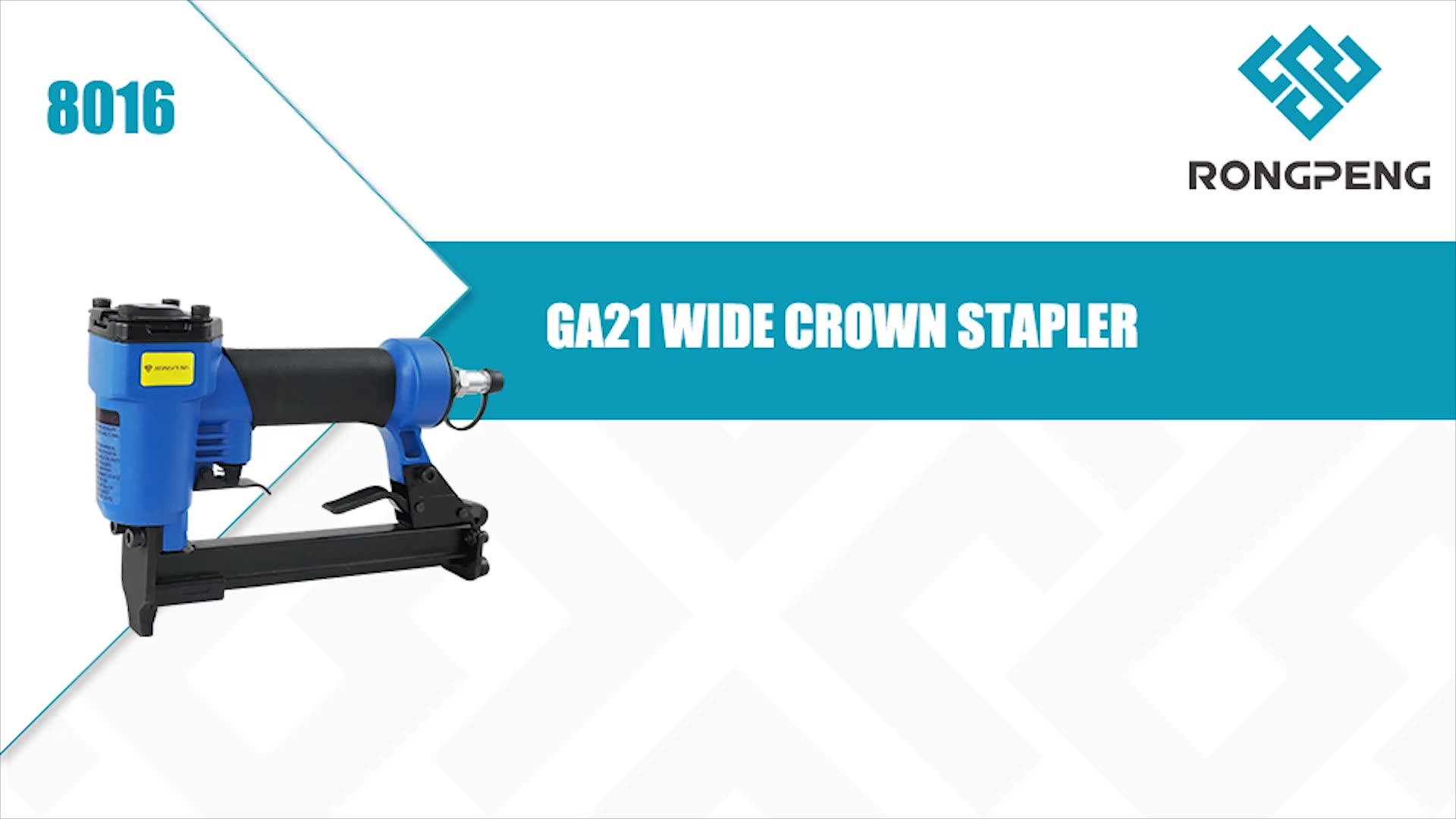 Rongpeng 8016 Wide Crown Stapler Air Powered Air Nailers Pneumatic Nail