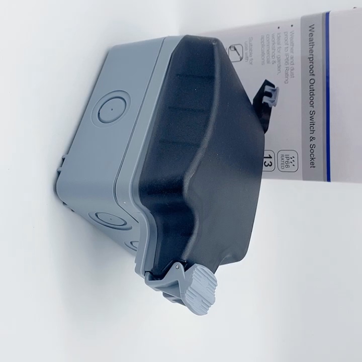 Ip66 Ip65 Ip54 Single Switched 13a Water Proof Outdoor Socket Box Pc Abs