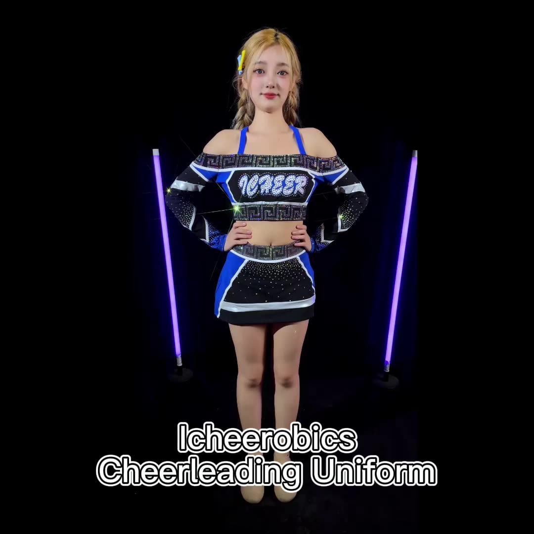 Wholesale Cheerleader Rhinestones Professional Dance Wear For