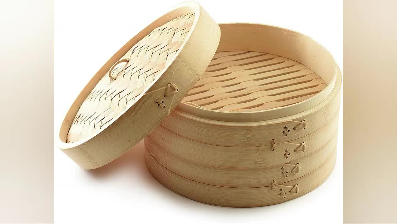 Bamboo Dumpling Steamer Basket Dim Sum Natural Healthy Wholesale Buy