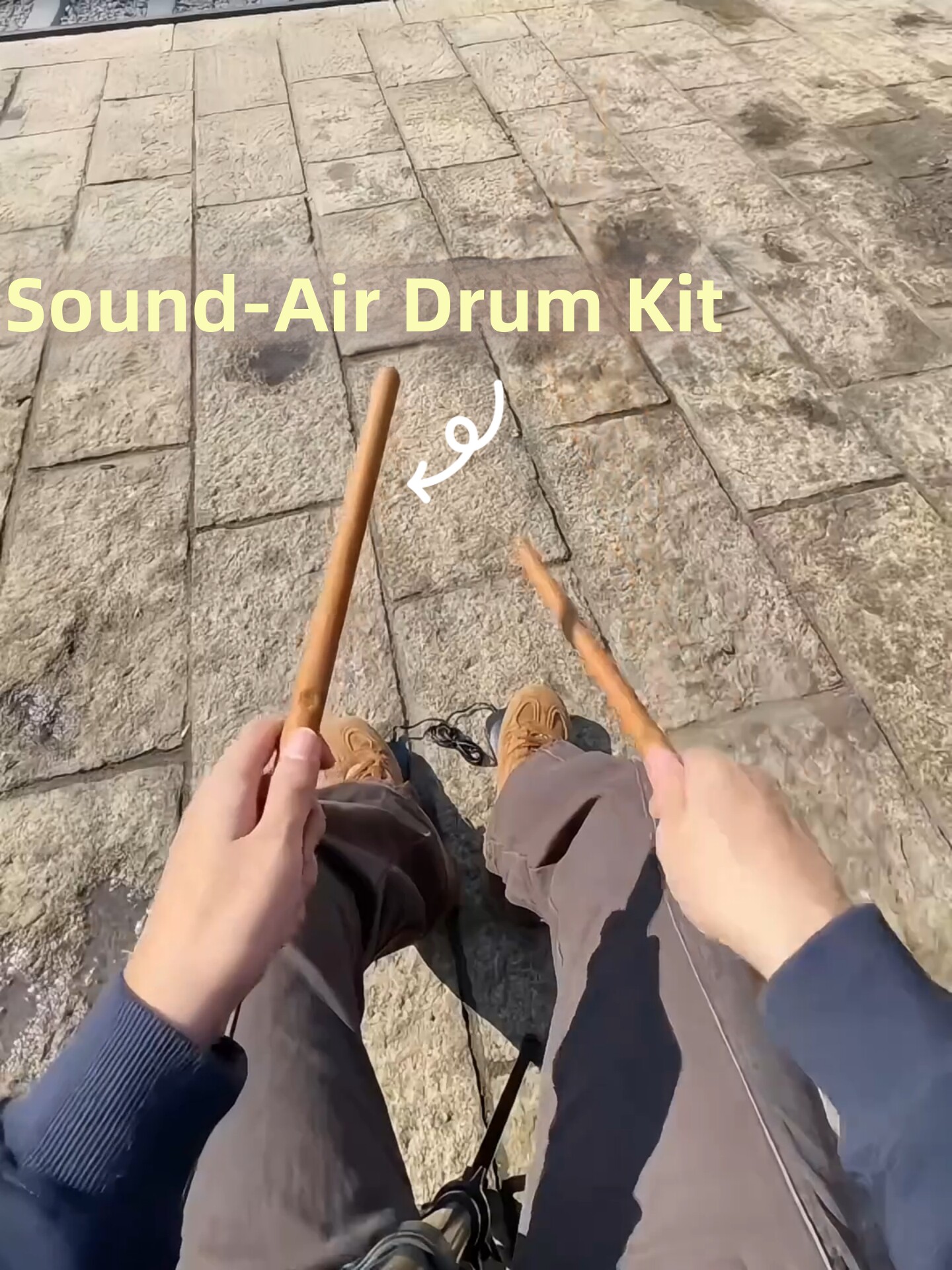 Sound-Sensing Air Drum Set, Smart Body-Sensing Drum Set, Home Outdoor Practice, Portable Electronic Drum Sticks for Children, Magic Tool