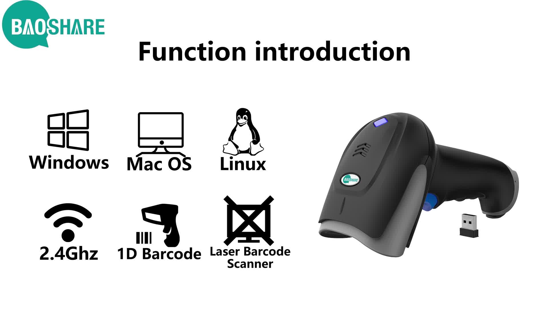 Cheap Price Wireless Portable Handheld Usb Bar Code Reader 1d Laser