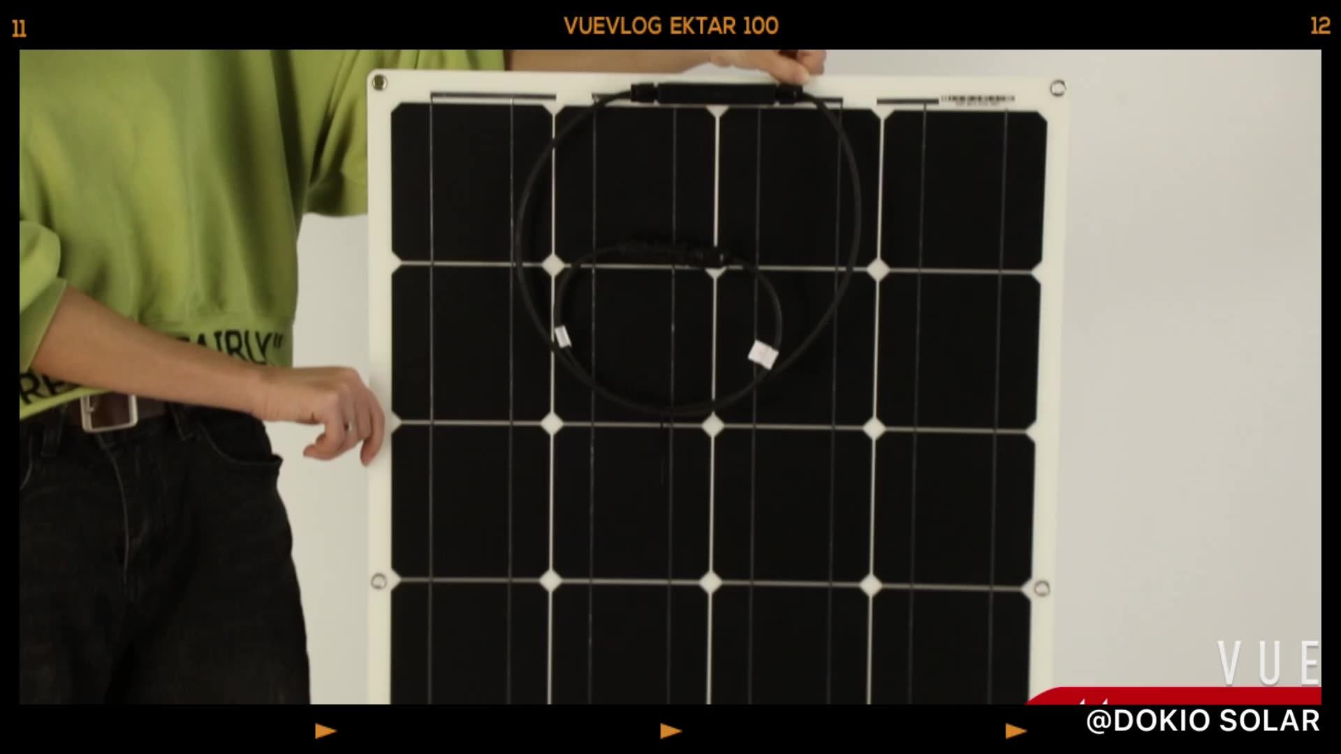 Dokio 12v 100w Flexible Monocrystalline Solar Panel For Car/boat/ Home