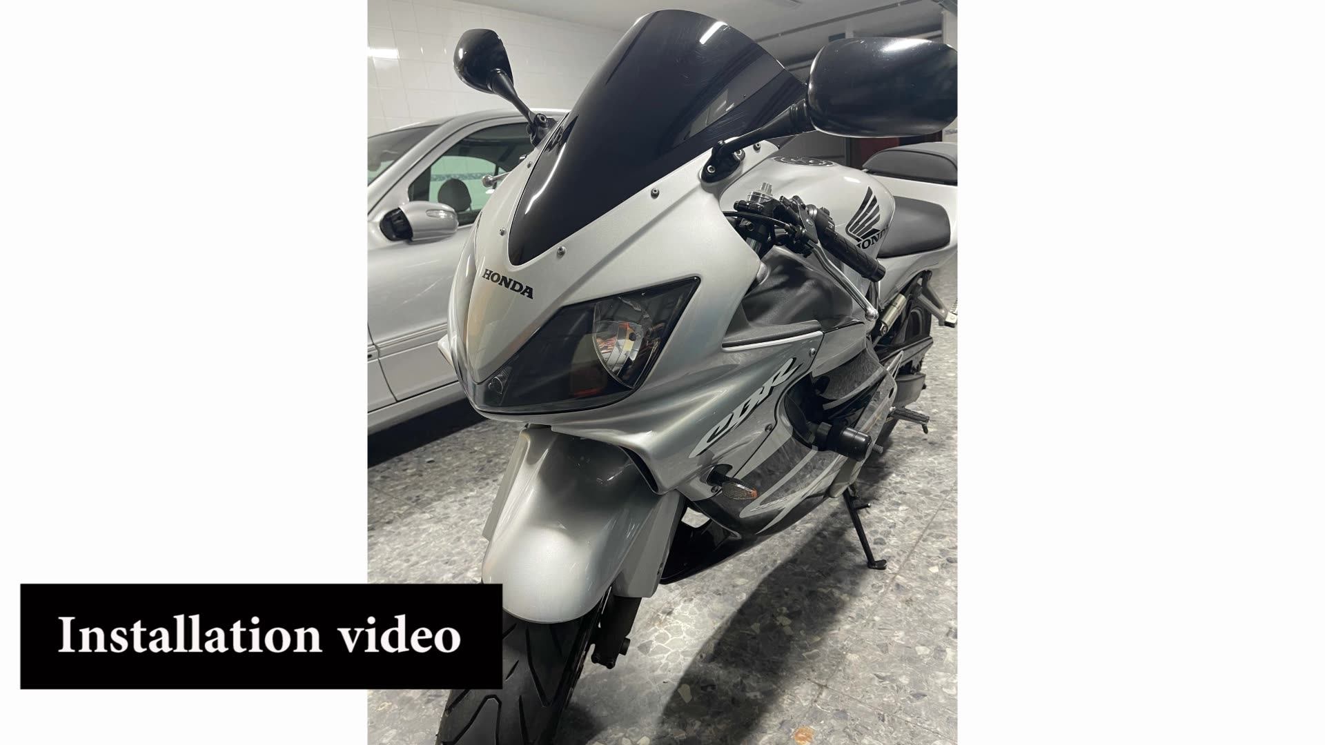 Dual Bubble Windscreen For Honda CBR600 F4i – 2001–2008 – Black PMMA