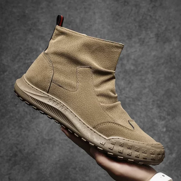 High-Top Work Shoes Men's Shoes Autumn 2026 Hot Trend Shoes Martin Boots Work Style Personalized Leather Boots Student Boots