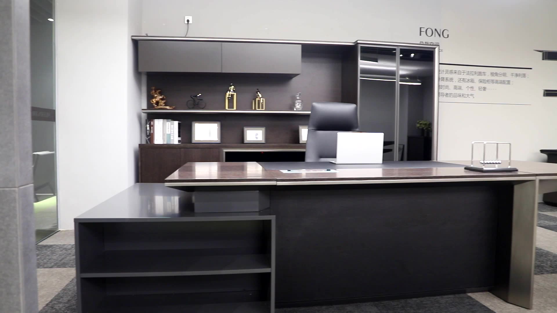 High End High Tech Ceo Executive Office Wood Desk With Intelligent