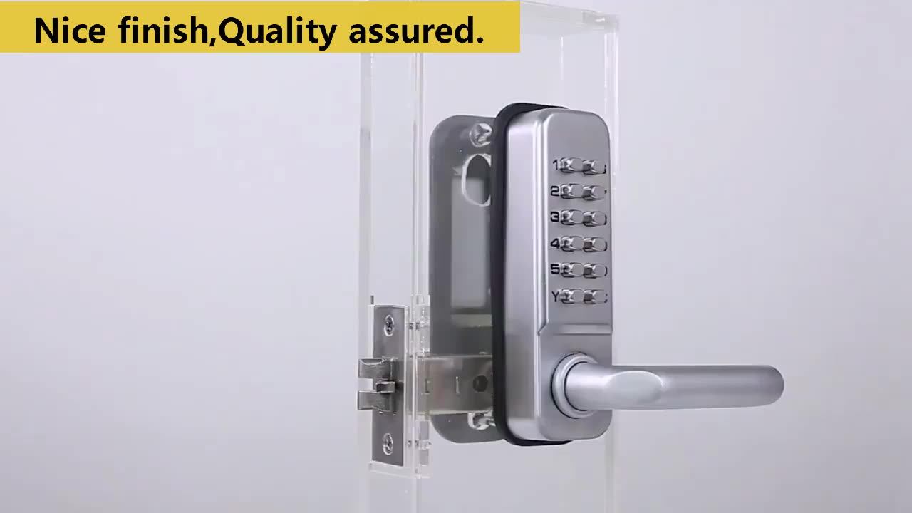 Numerical Door Keypad Lock Push Button Hotel Door Handle Lock With