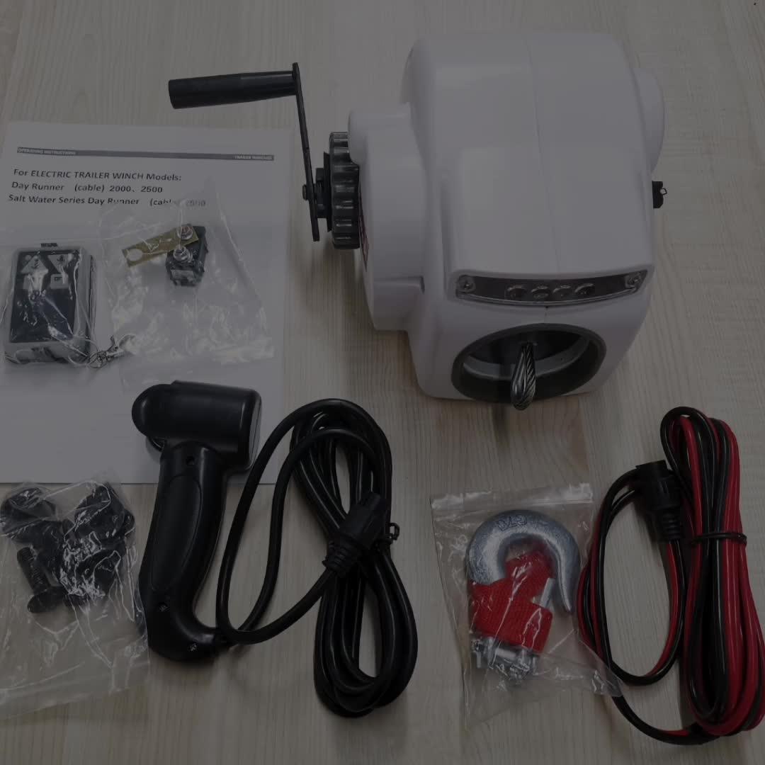 Electric Trailer Winch Mini 12v Electric Marine Fishing Boat Winch With
