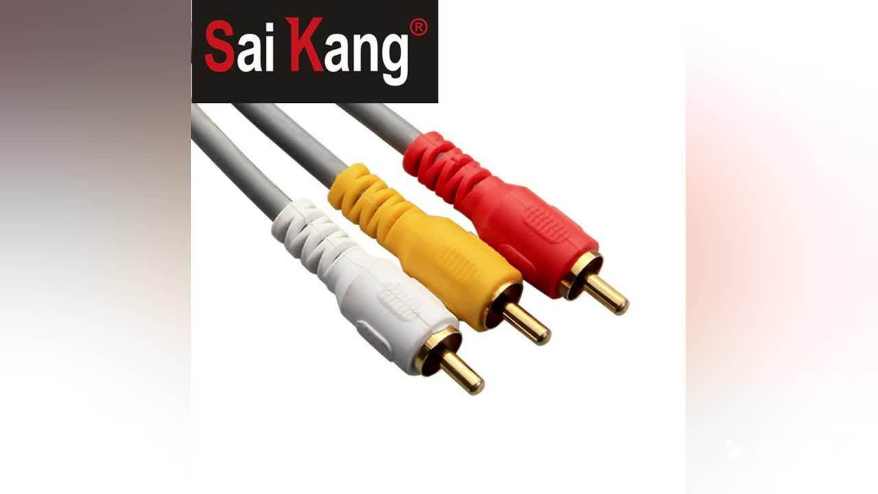 Saikang Quarter Inch Pc Orange Nylon Short L Shape Audio Cable Jack 2