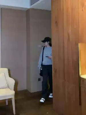 well we11done Yang Mi same type pleated wide leg trousers straight tube high waist casual trousers women